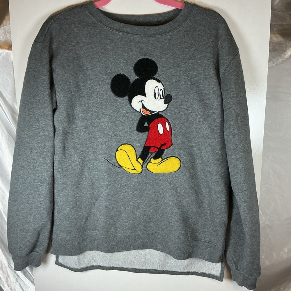 Disney Gray Crewneck Sweater with Mickey MouseA0474